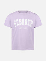 T-shirt girocollo da bambina in jersey di cotone Elly con stampa St. Barth