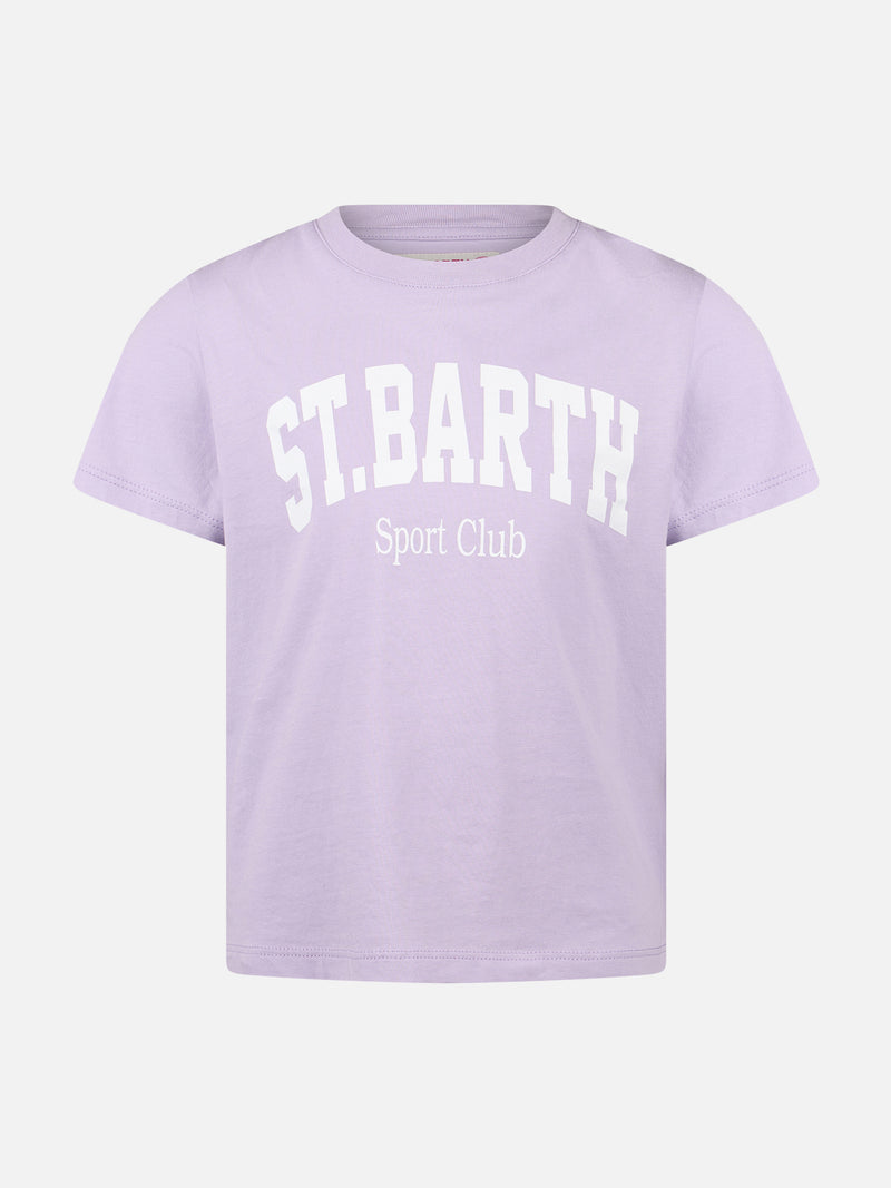 T-shirt girocollo da bambina in jersey di cotone Elly con stampa St. Barth