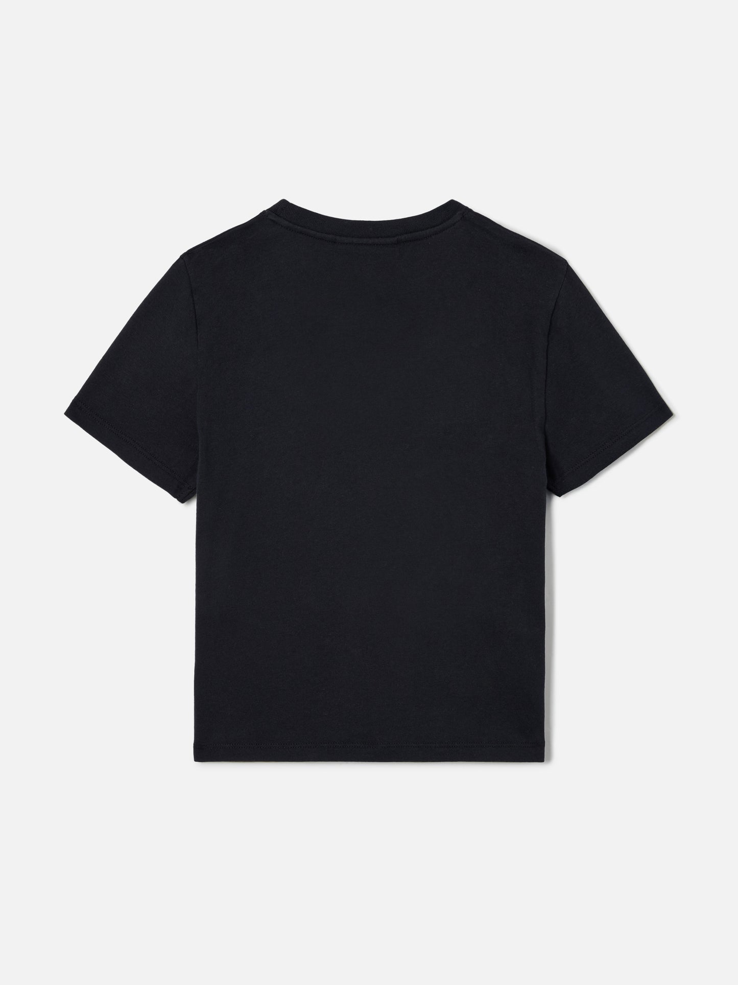 T-shirt Elly nera in cotone con applicazione Saint Barth in strass