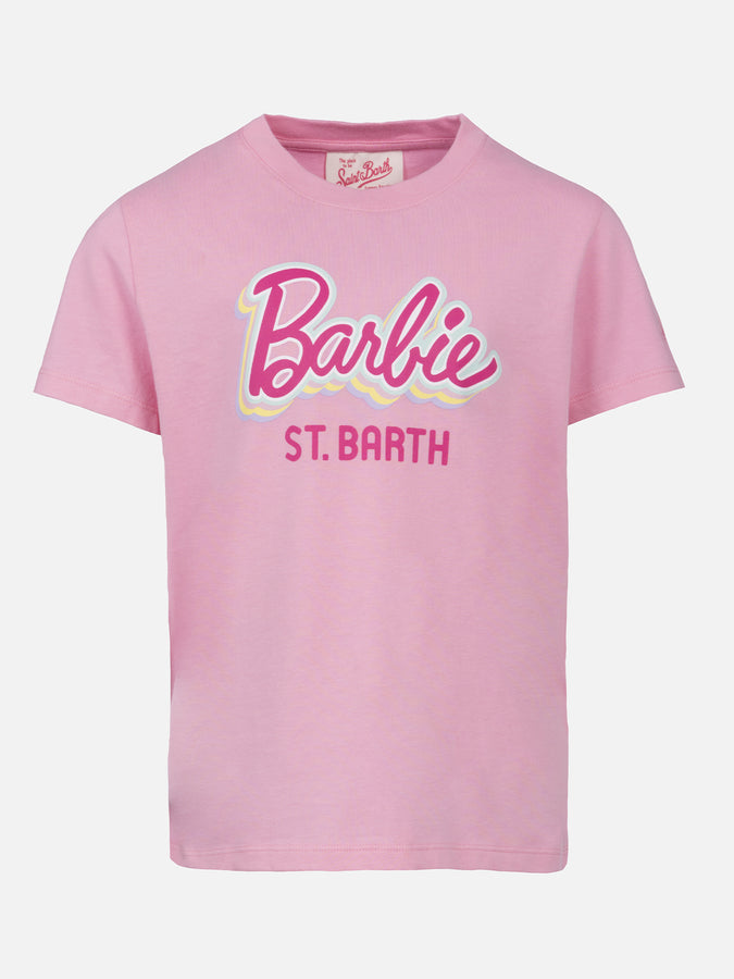 Mc2 Saint Barth T-shirt bambina girocollo in jersey di cotone Elly con stampa Barbie | EDIZIONE SPECIALE BARBIE