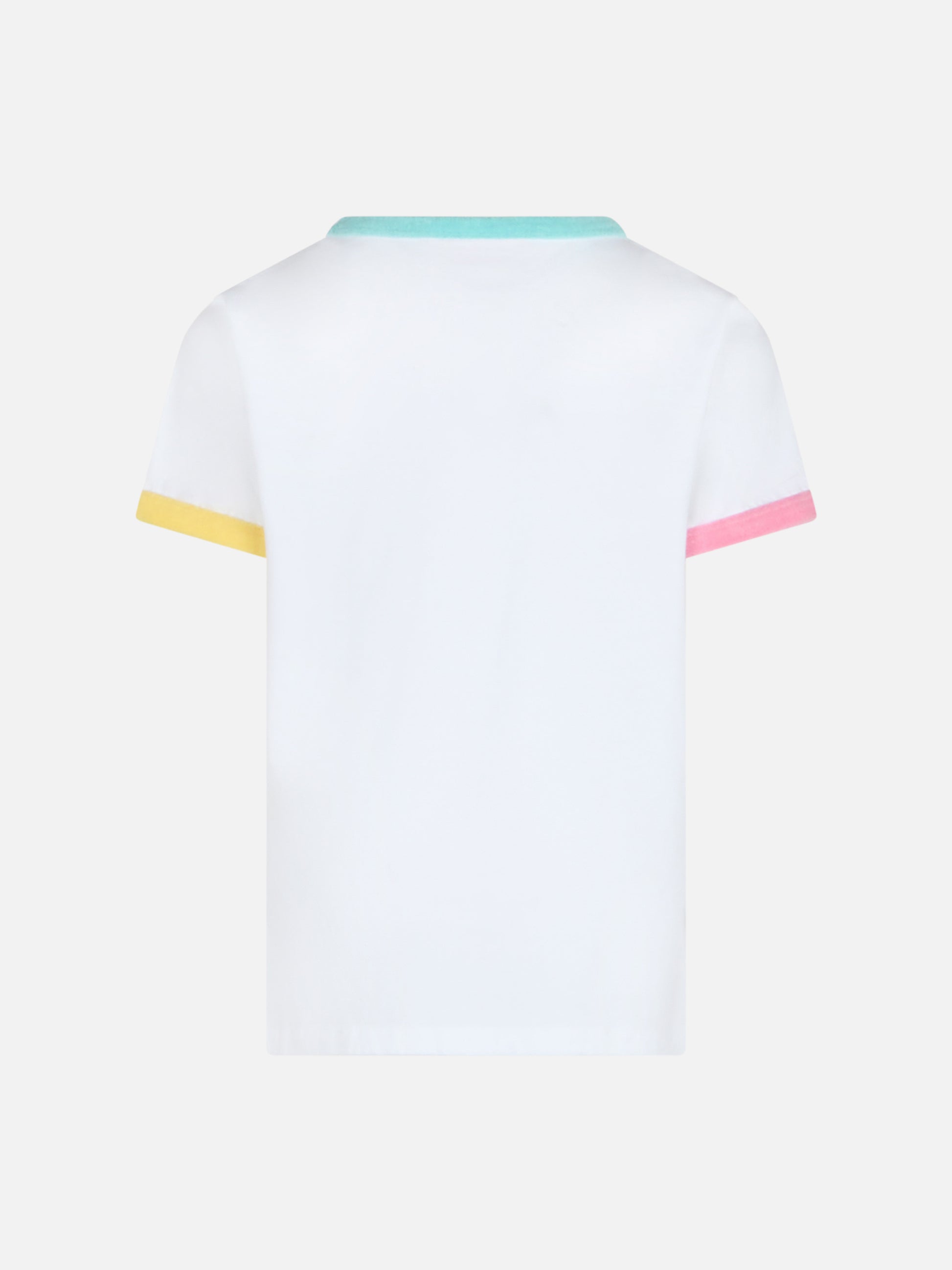 Girl cotton jersey crewneck t-shirt Elly with Saint Barth terry patch - MC2 Saint Barth