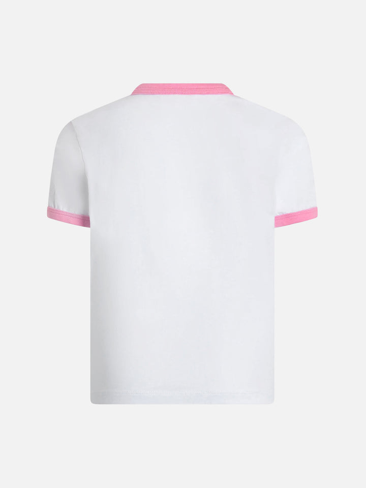 Rundhals-T-Shirt Elly aus Baumwolljersey für Mädchen mit Barbie Saint Barth-Aufdruck | BARBIE SPECIAL EDITION