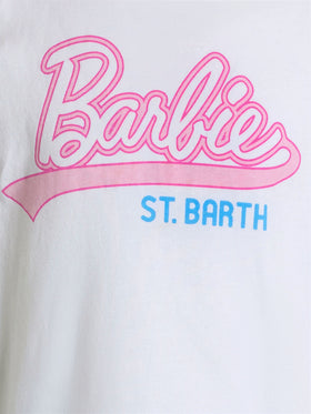 Girl cotton jersey crewneck t-shirt Elly with Barbie Saint Barth print | BARBIE SPECIAL EDITION
