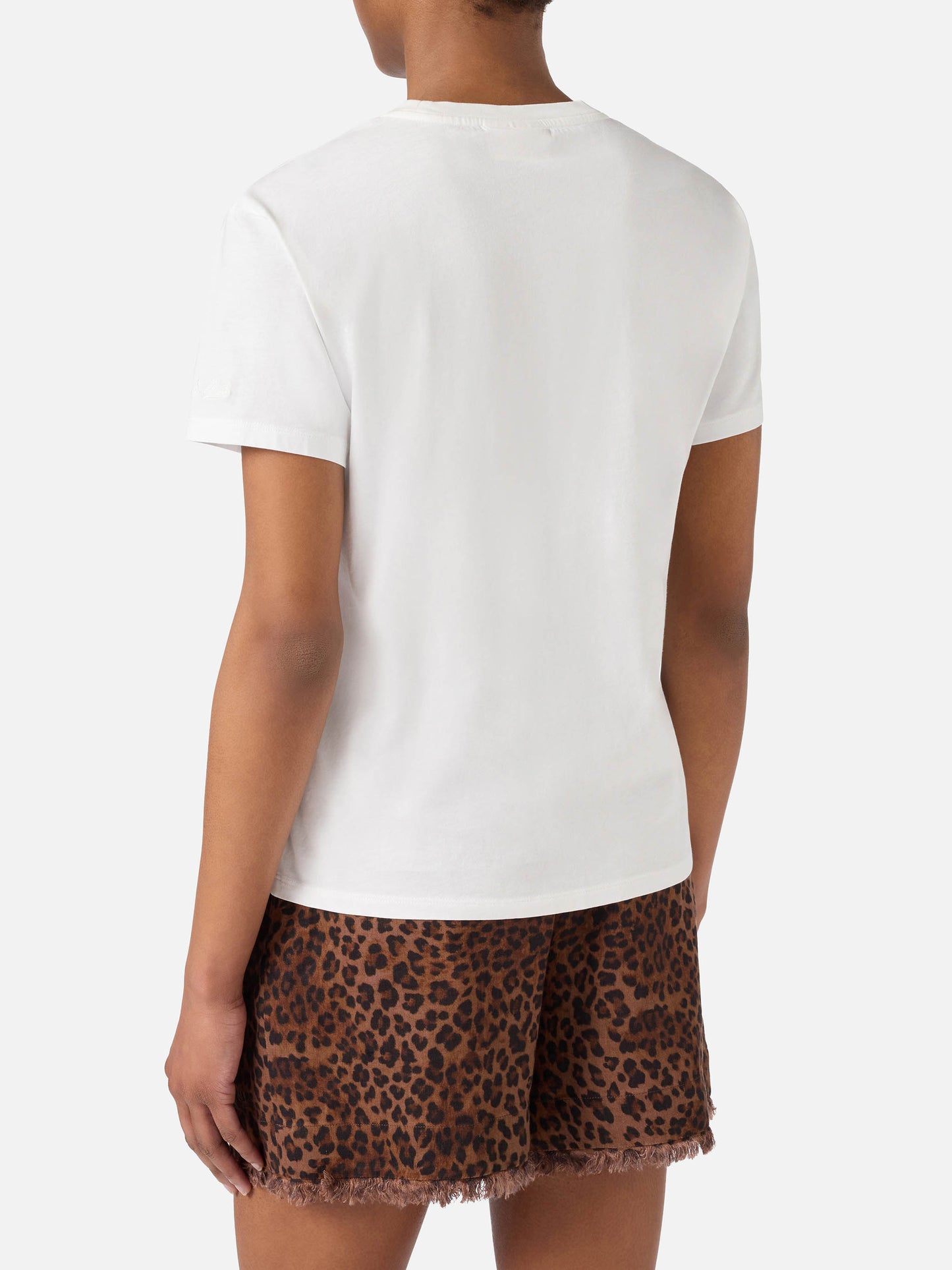 White Emilie T-shirt with Gin-namorata embroidery