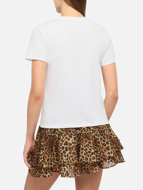 Baumwoll-T-Shirt Emilie mit Sesso e Sambarth-Stickerei