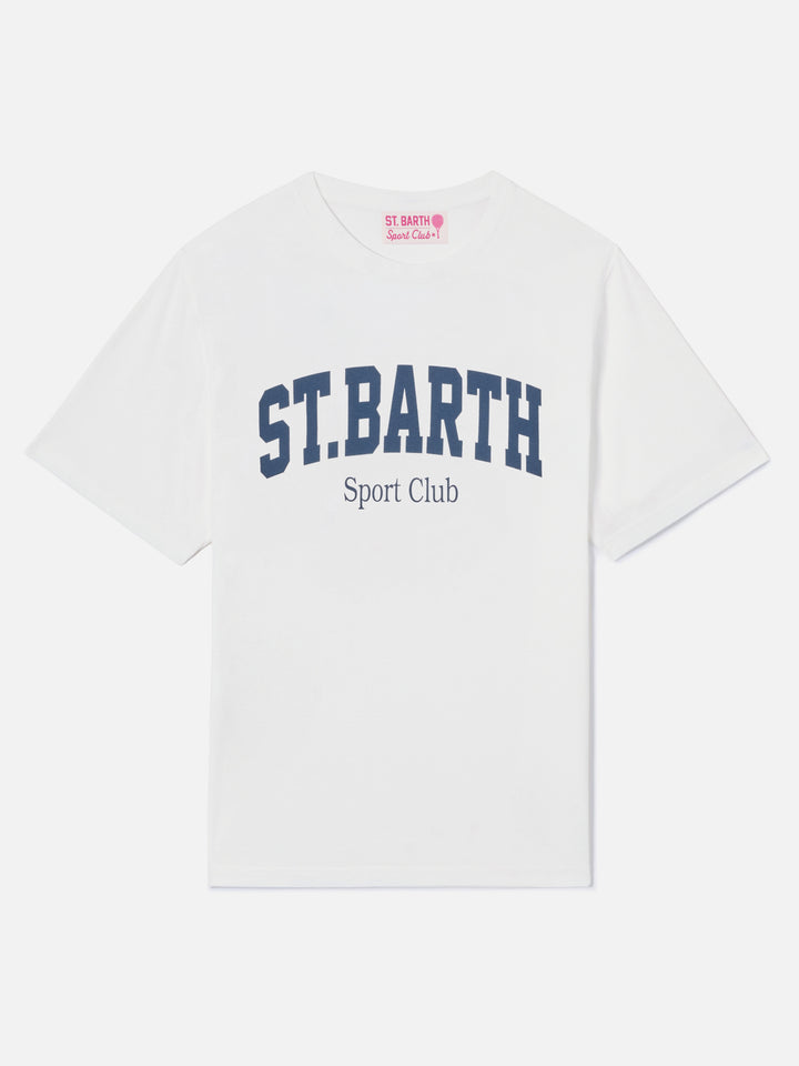 T-shirt Emilie bianca con stampa Sport Club