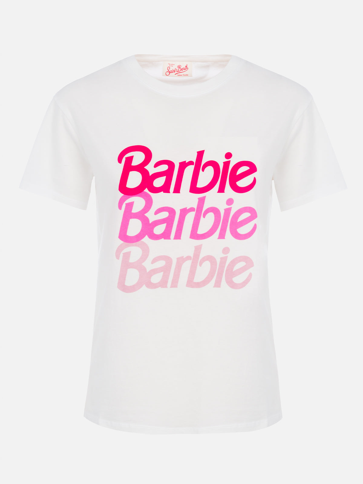 Damen-T-Shirt Emilie aus Baumwolljersey mit Rundhalsausschnitt und Barbie-Logo-Aufdruck | BARBIE SPECIAL EDITION