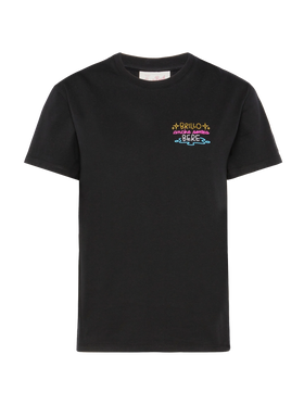 Emilie cotton t-shirt with Brillo senza bere embroidery | INSULTI LUMINOSI SPECIAL EDITION - MC2 Saint Barth