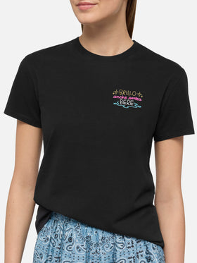 Emilie cotton t-shirt with Brillo senza bere embroidery | INSULTI LUMINOSI SPECIAL EDITION - MC2 Saint Barth