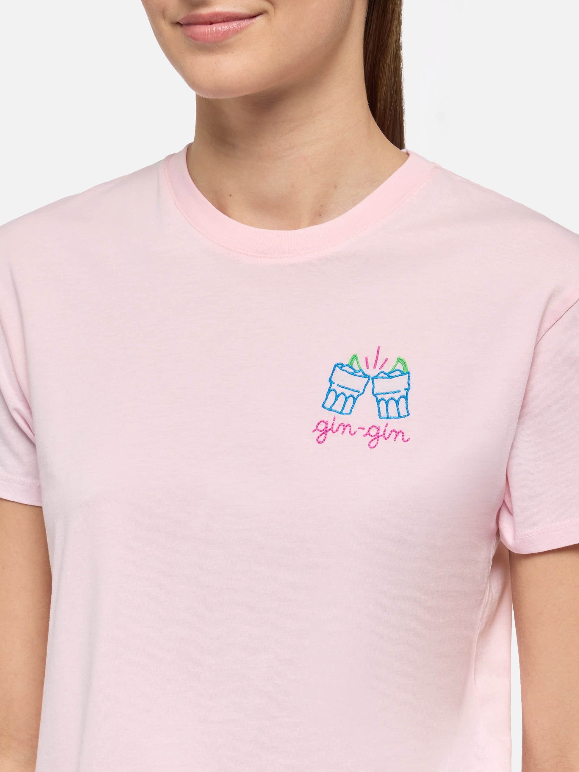 Emilie cotton t-shirt with Gin Gin embroidery | INSULTI LUMINOSI SPECIAL EDITION - MC2 Saint Barth