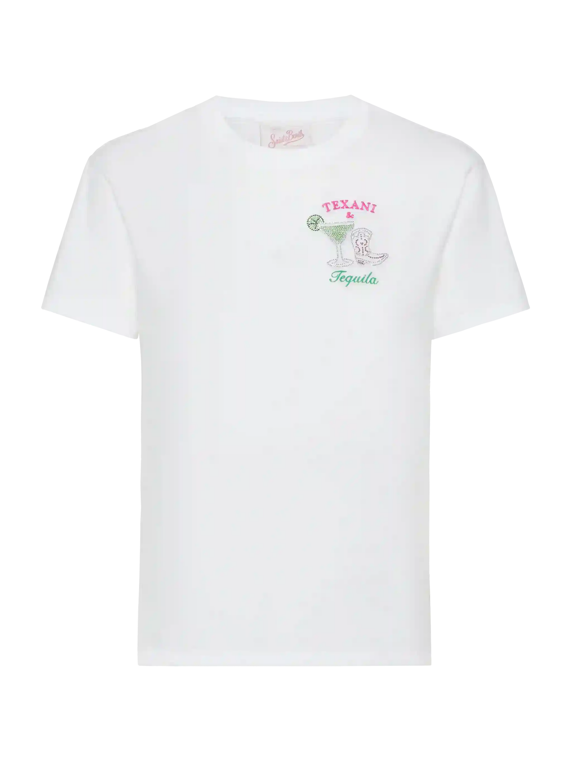 Emilie cotton t-shirt with Texani & Tequila embroidery - MC2 Saint Barth