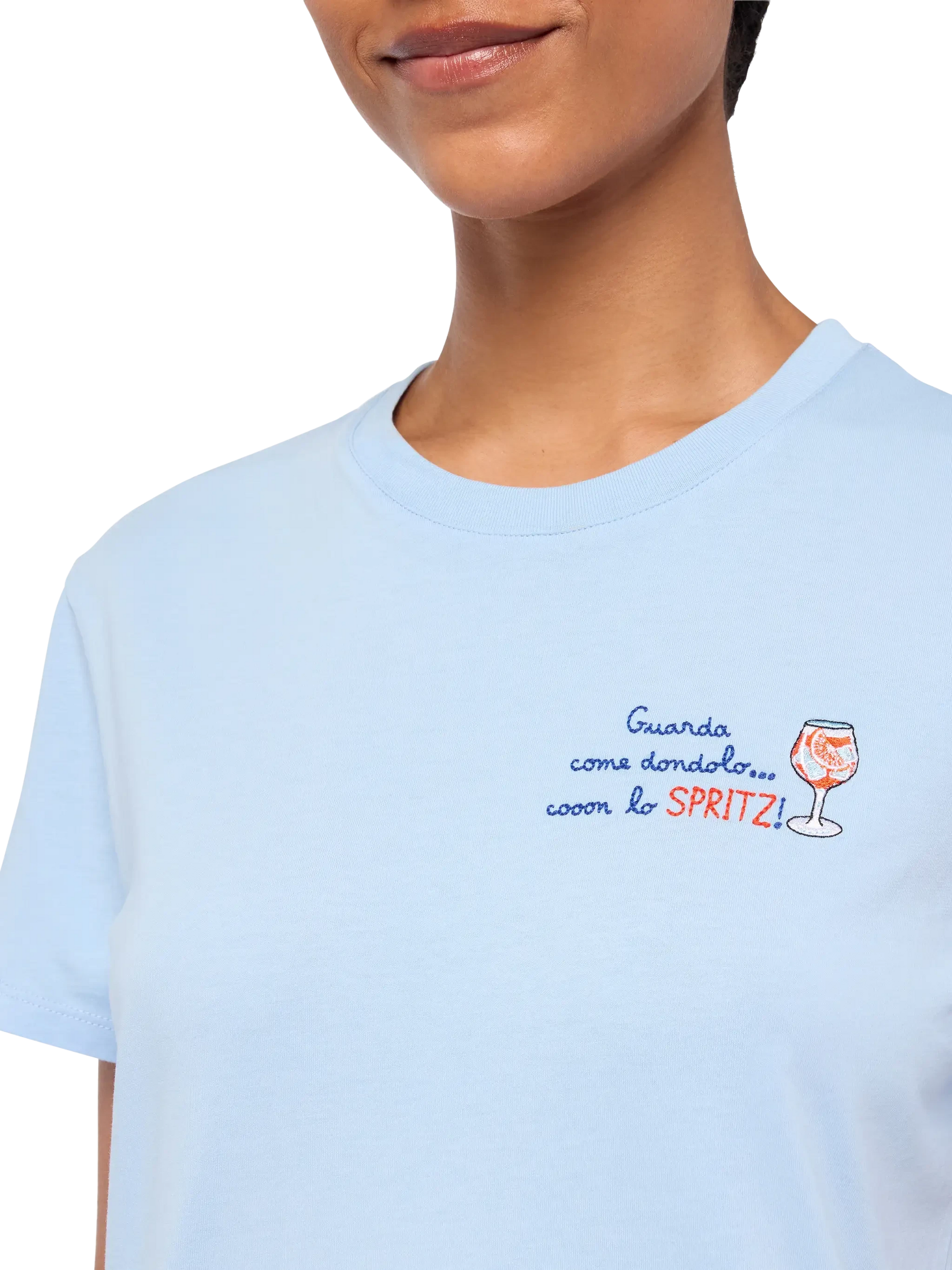 OM3 Maglietta Donna 'Costa E Battito Cardiaco' – Blu Navy, Cotone, Taglie S-XXL