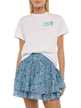 Emilie cotton t-shirt with - mariti + mojiti embroidery - MC2 Saint Barth