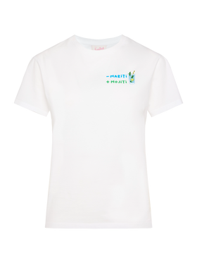Emilie cotton t-shirt with - mariti + mojiti embroidery - MC2 Saint Barth