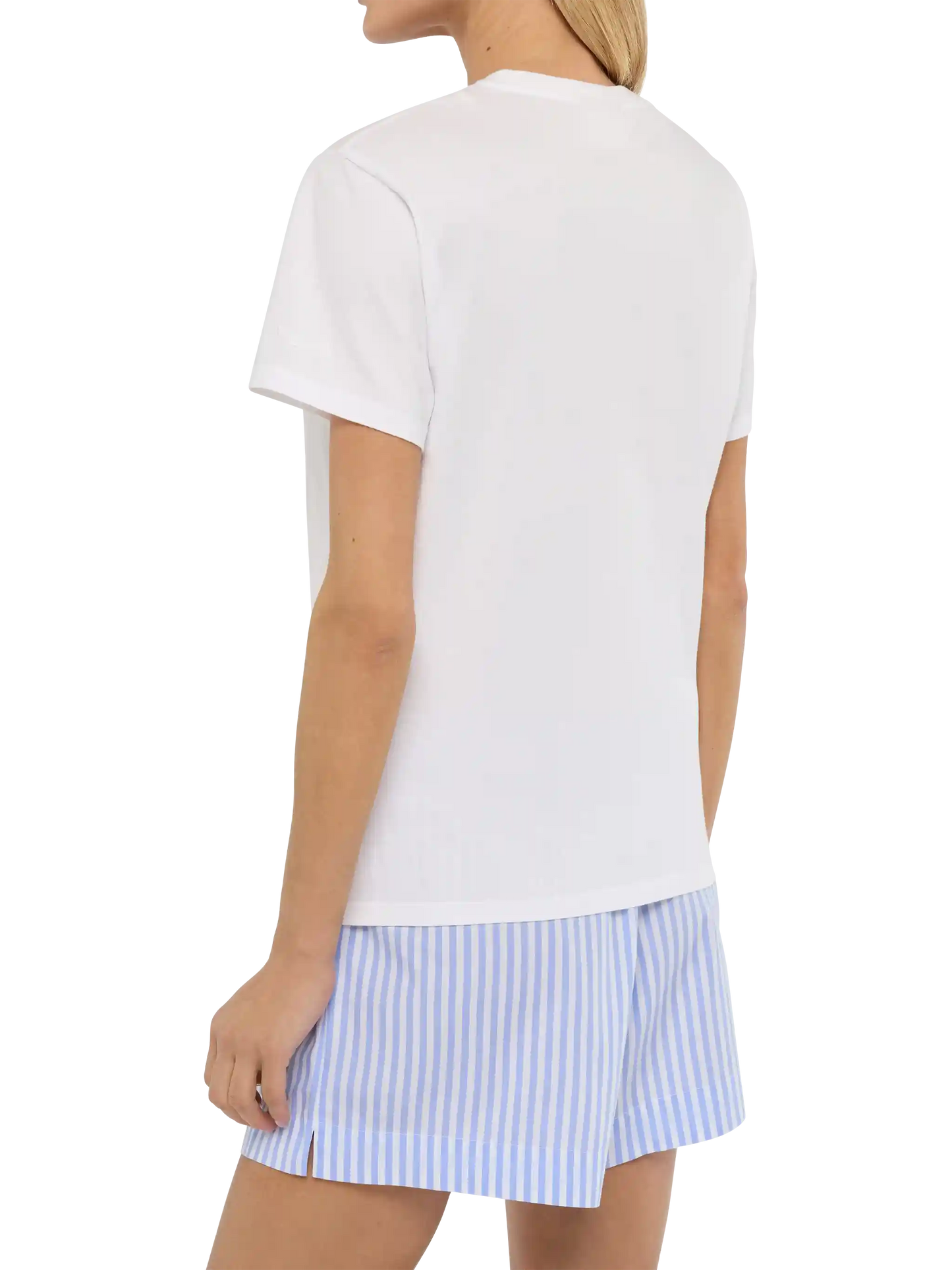 T-shirt Emilie bianca con ricamo Sono molto Tonica