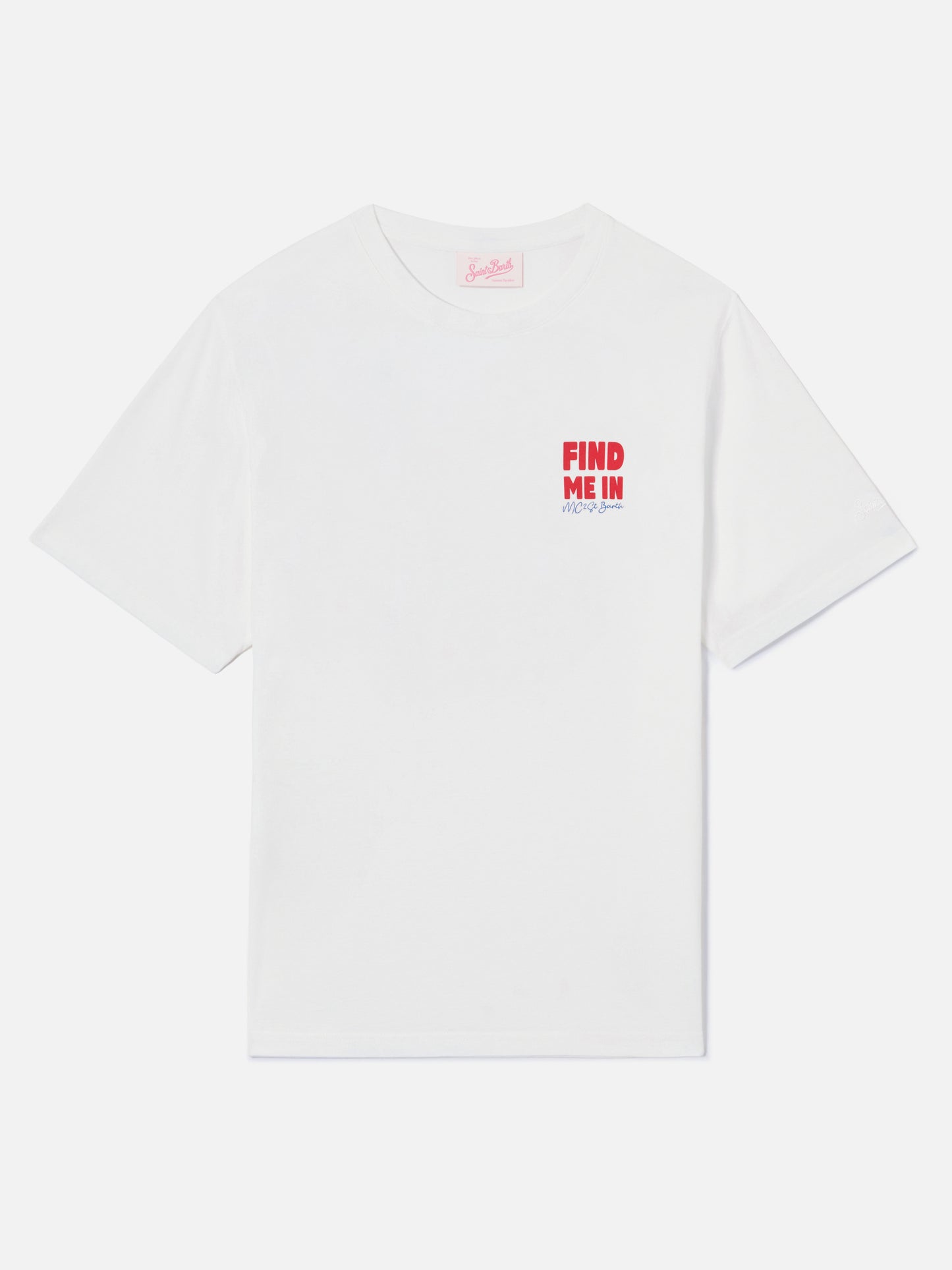 T-shirt Emilie bianca con stampa Find Me in Vacation