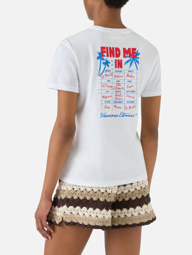 T-shirt Emilie bianca con stampa Find Me in Vacation