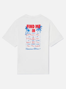 T-shirt Emilie bianca con stampa Find Me in Vacation