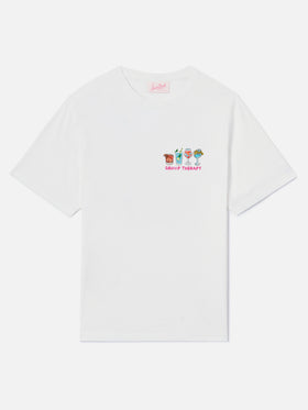 T-shirt Emilie bianca con ricamo Group Therapy