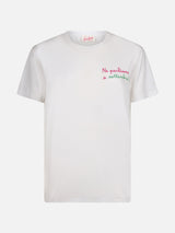 T-shirt da donna girocollo Emilie in jersey di cotone con ricamo Ne Parliamo a Settembre