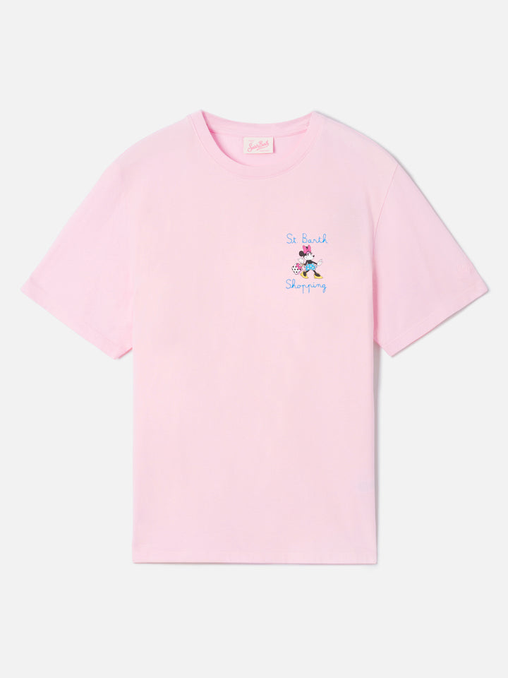T-shirt Emilie rosa con stampa Minnie e ricamo St. Barth Shopping | Special edition