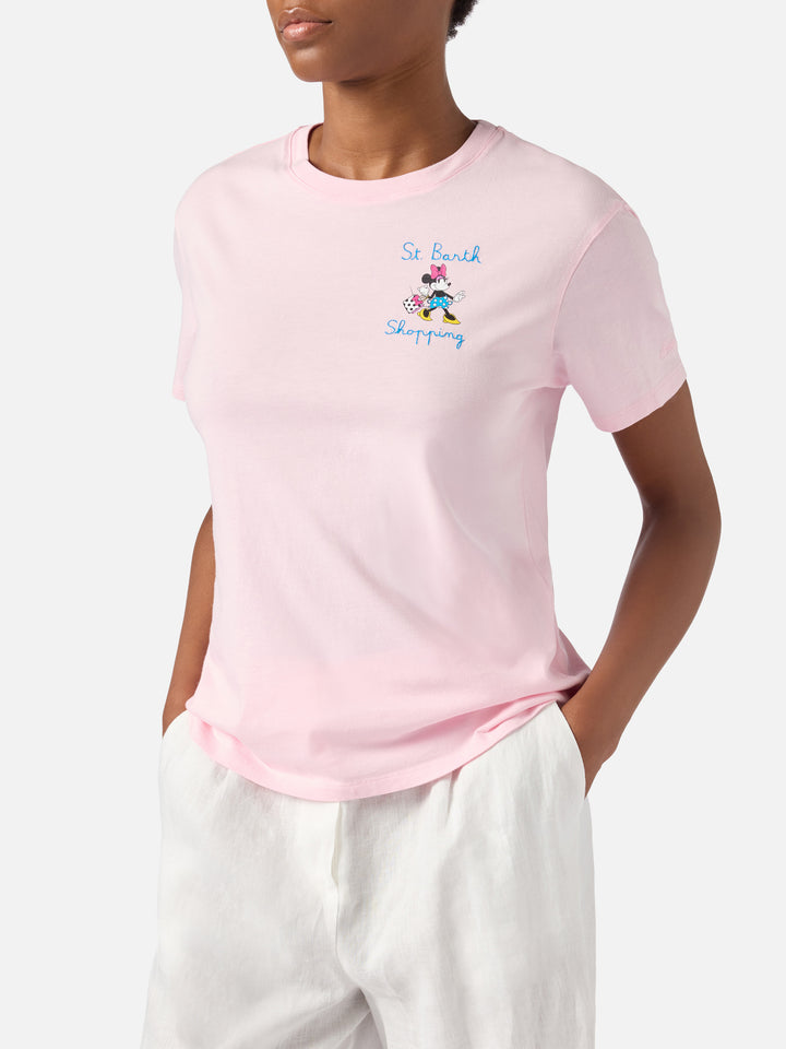 T-shirt Emilie rosa con stampa Minnie e ricamo St. Barth Shopping | Special edition