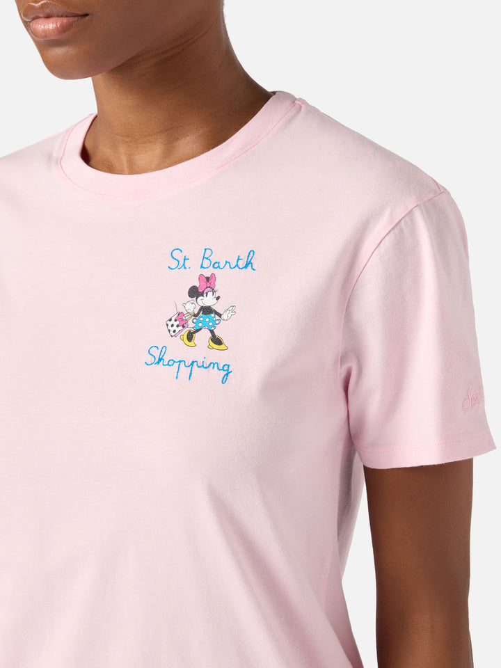 T-shirt Emilie rosa con stampa Minnie e ricamo St. Barth Shopping | Special edition