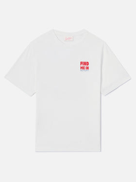 T-shirt Emilie bianca con stampa Find Me in Vacation
