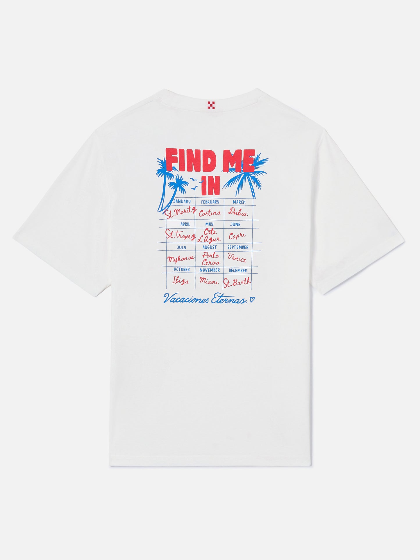 T-shirt Emilie bianca con stampa Find Me in Vacation