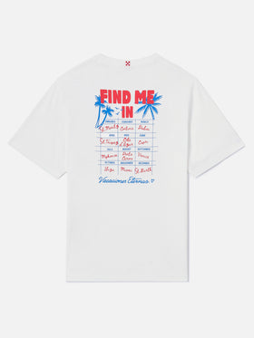 T-shirt Emilie bianca con stampa Find Me in Vacation
