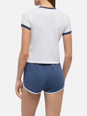 Emilie cotton t-shirt Ewith St. Barth beach club print - MC2 Saint Barth