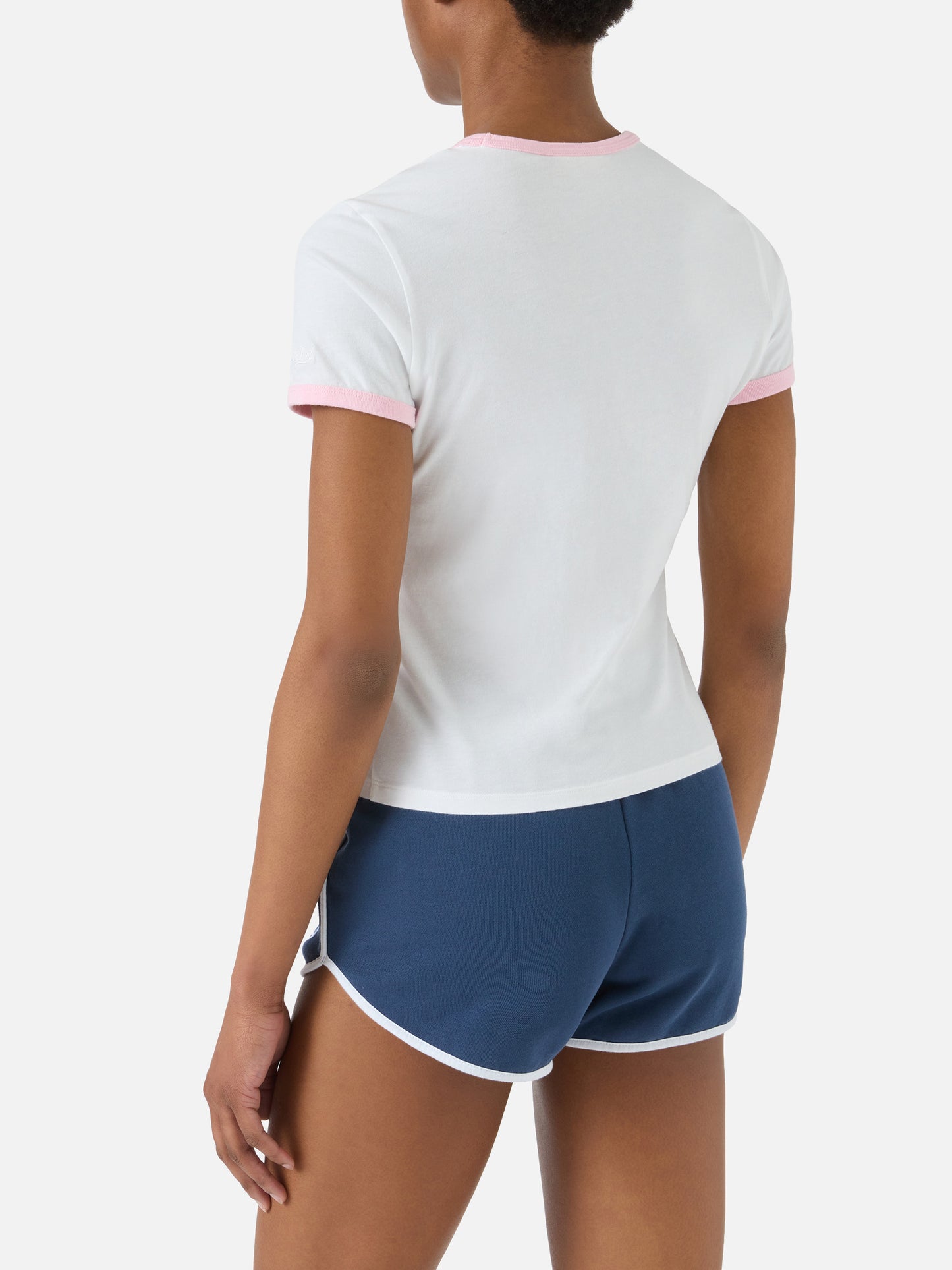 T-shirt Emilie String bianca con stampa Snoopy e ricamo Padel Lover | Special edition