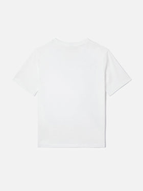 T-shirt Emilie Jr bianca con ricamino Gossip e Shopping