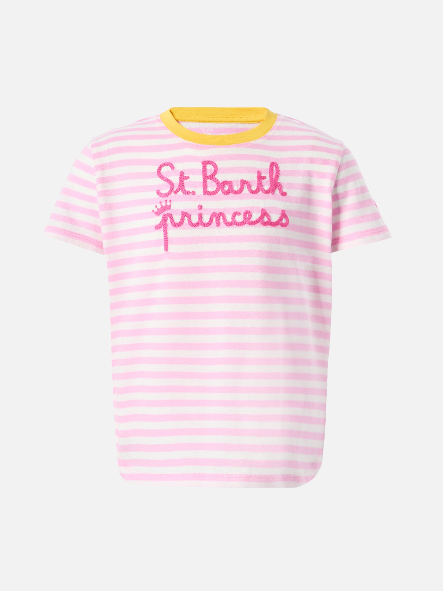 Emma Baumwoll-T-Shirt mit Streifenmuster und St. Barth Princess-Stickerei