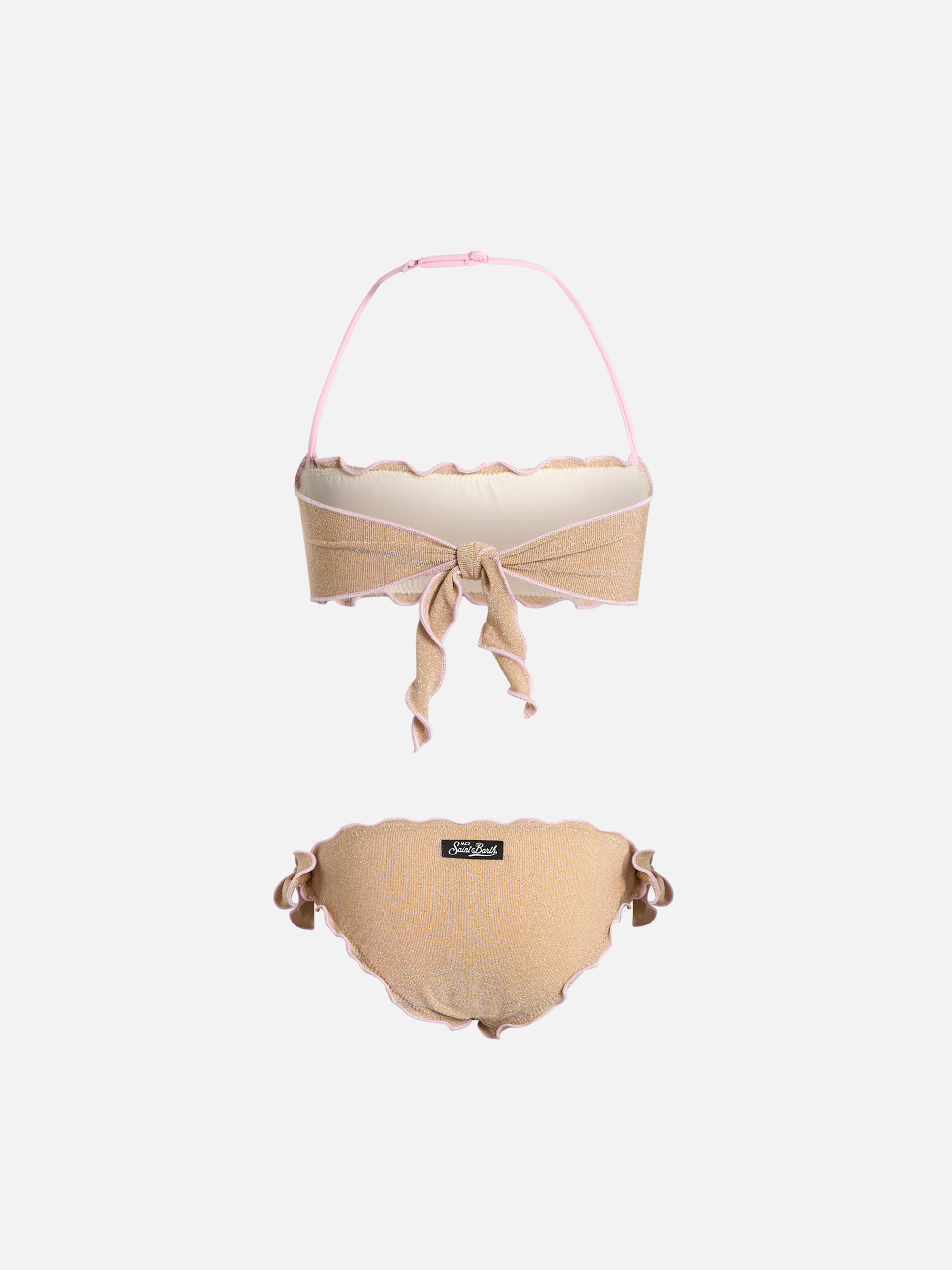 Girl lurex classic bandeau bikini Emy - MC2 Saint Barth