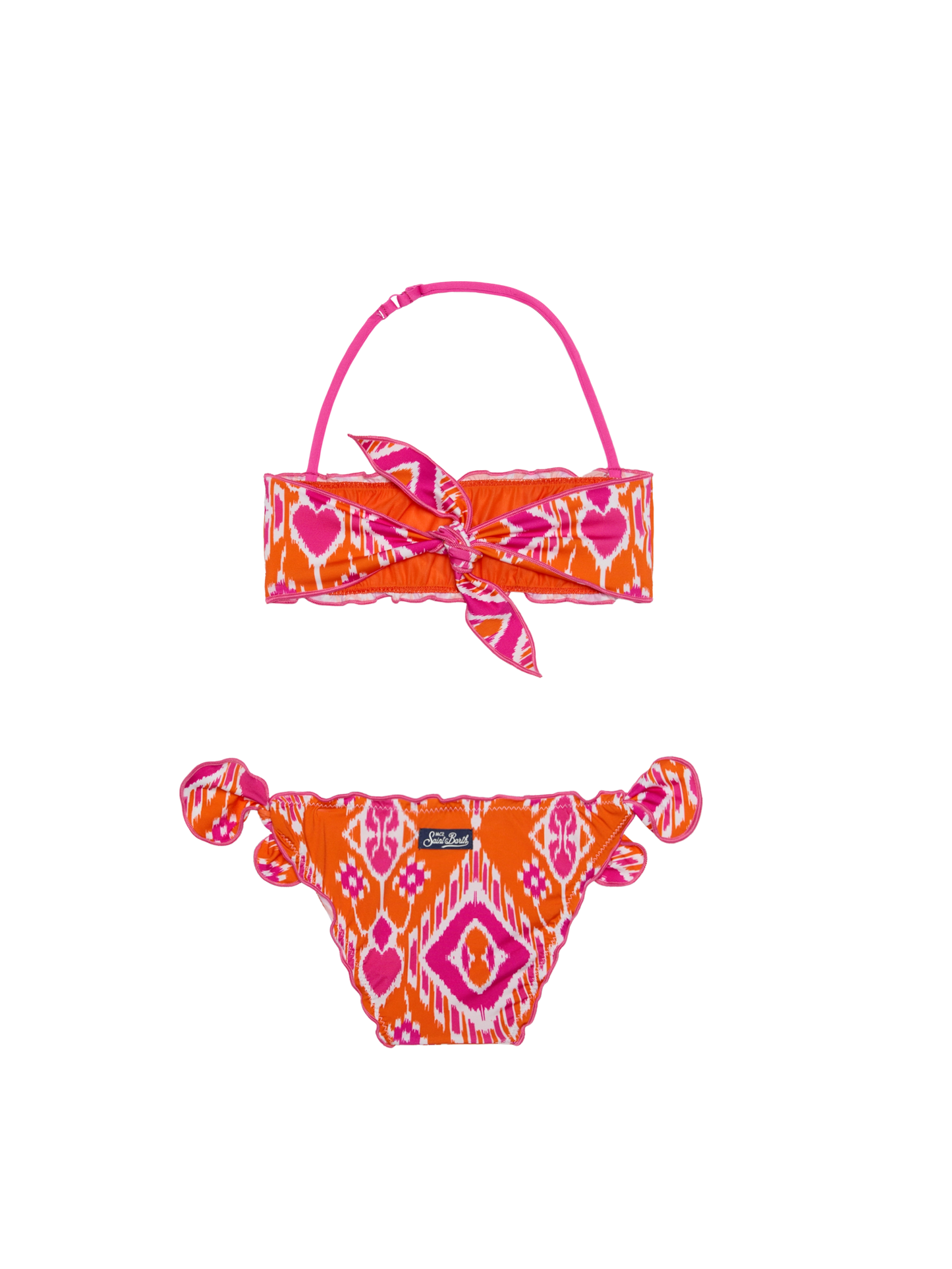 Girl bandeau bikini with geometrical print - MC2 Saint Barth