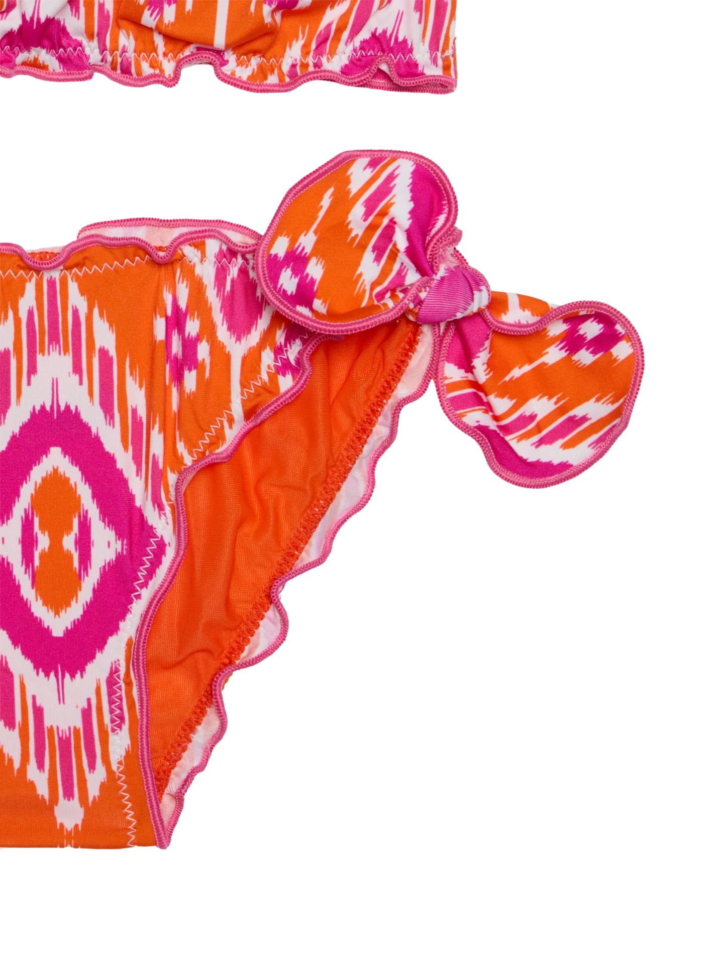 Girl bandeau bikini with geometrical print - MC2 Saint Barth