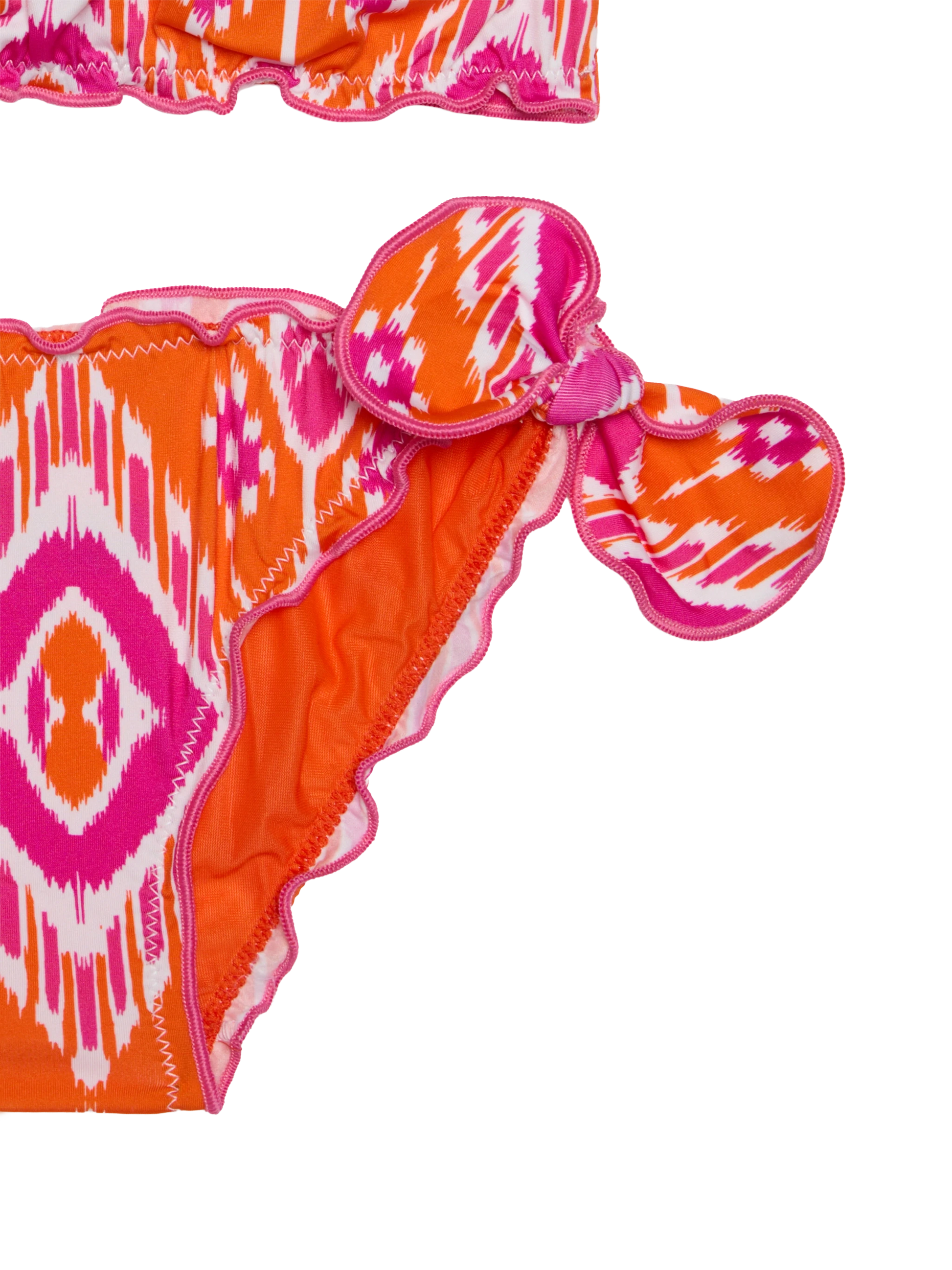 Girl bandeau bikini with geometrical print - MC2 Saint Barth