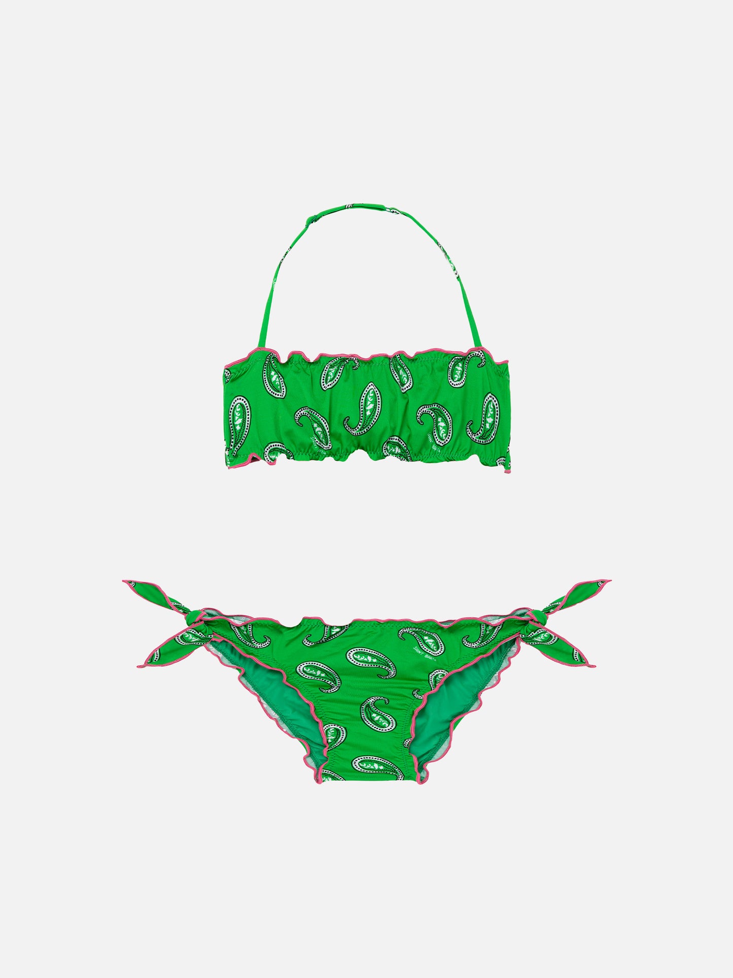 Girl bandeau bikini with paisley print - MC2 Saint Barth