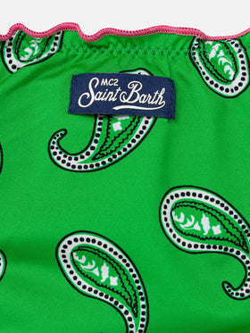 Girl bandeau bikini with paisley print - MC2 Saint Barth