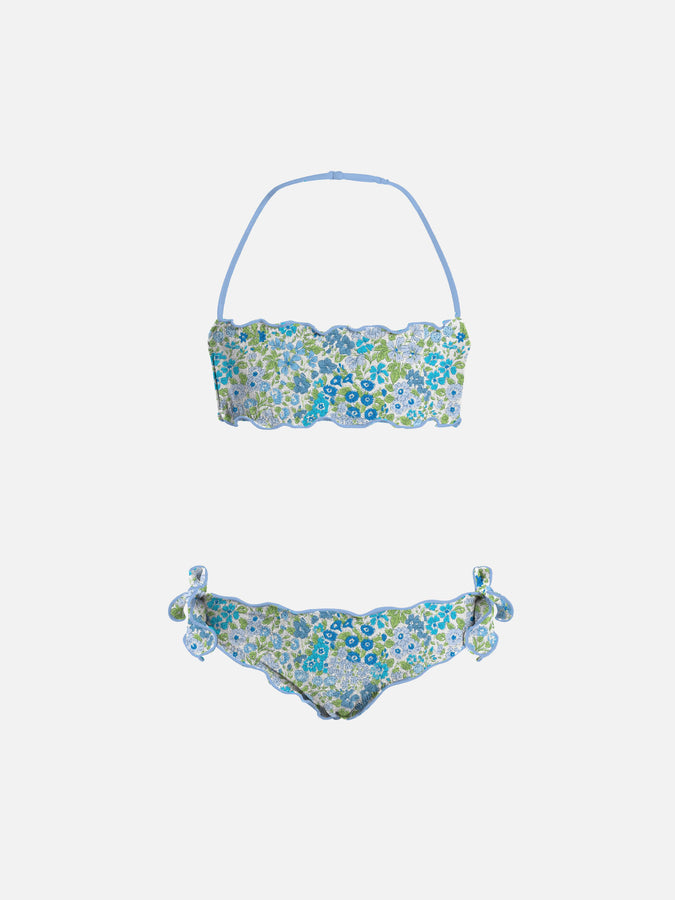 Mc2 Saint Barth Girl Joanna Luise print bandeau classic bikini Emy | MADE WITH LIBERTY FABRIC