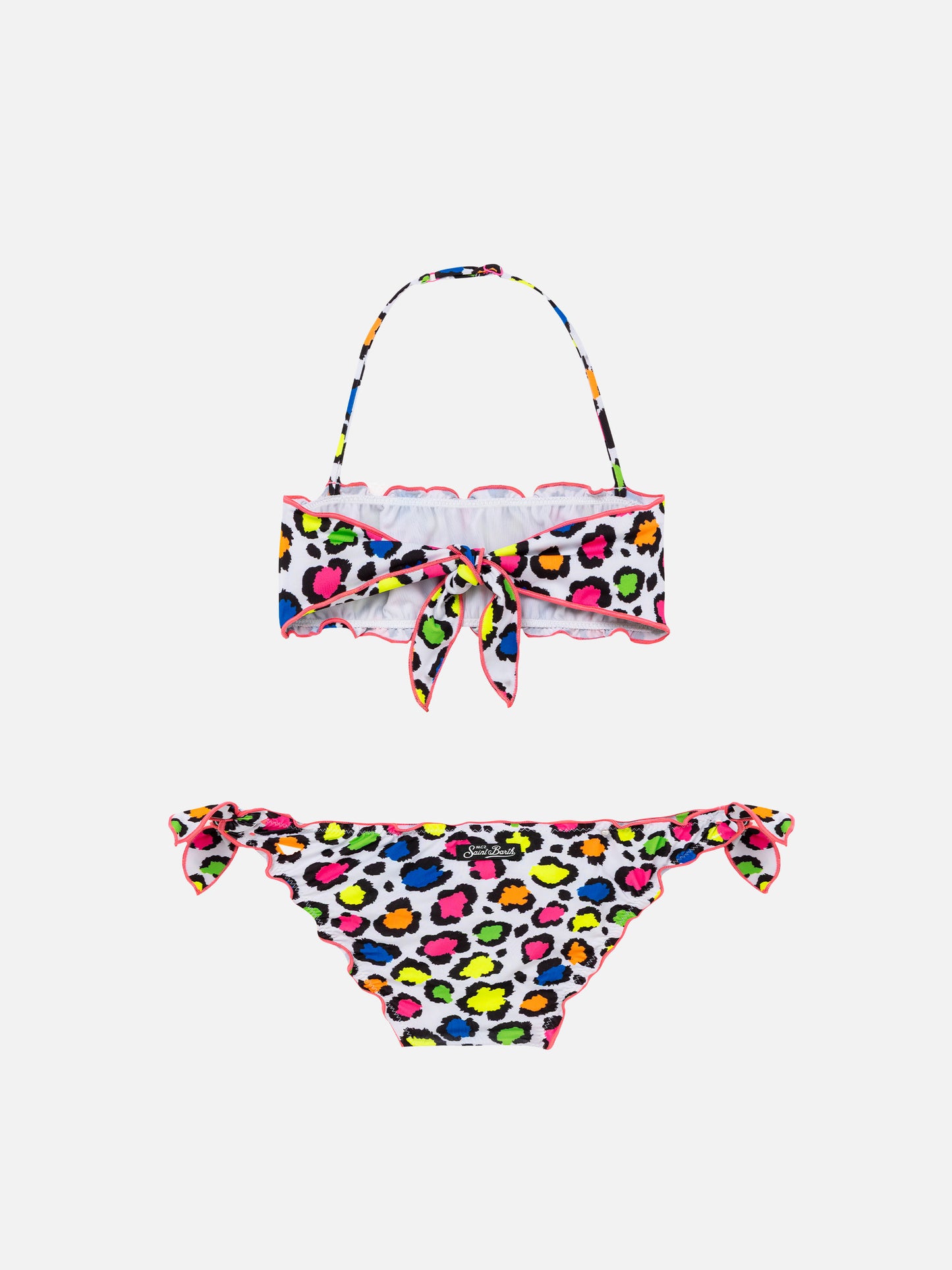 Girl bandeau bikini with leopard print - MC2 Saint Barth