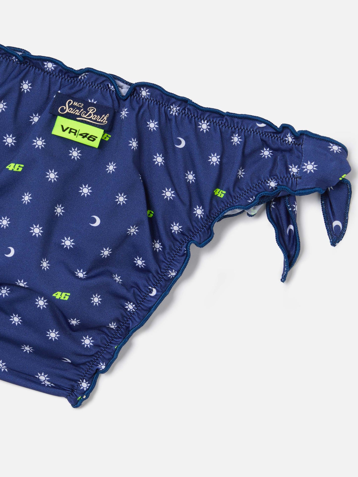 Bikini a fascia Emy blu navy con stampa VR46 | VR46 SPECIAL EDITION