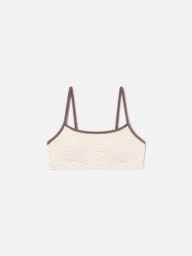 Top fitness Eiris con stampa a micro pois