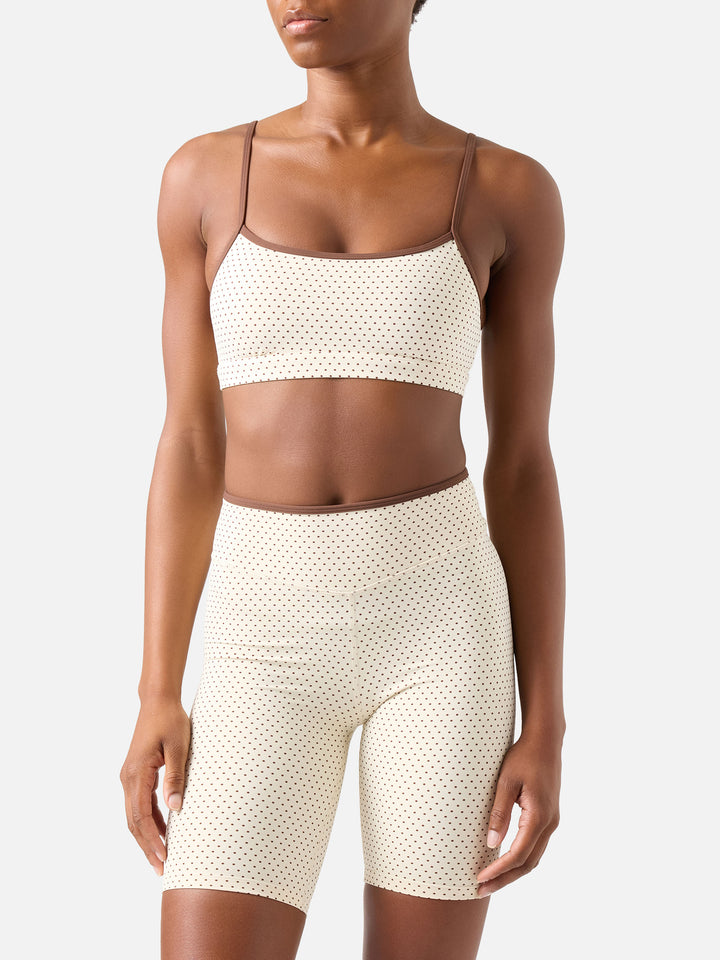 Top fitness Eiris con estampado de micro lunares 