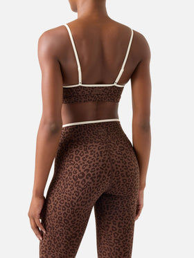 Top fitness Eiris con stampa leopardata