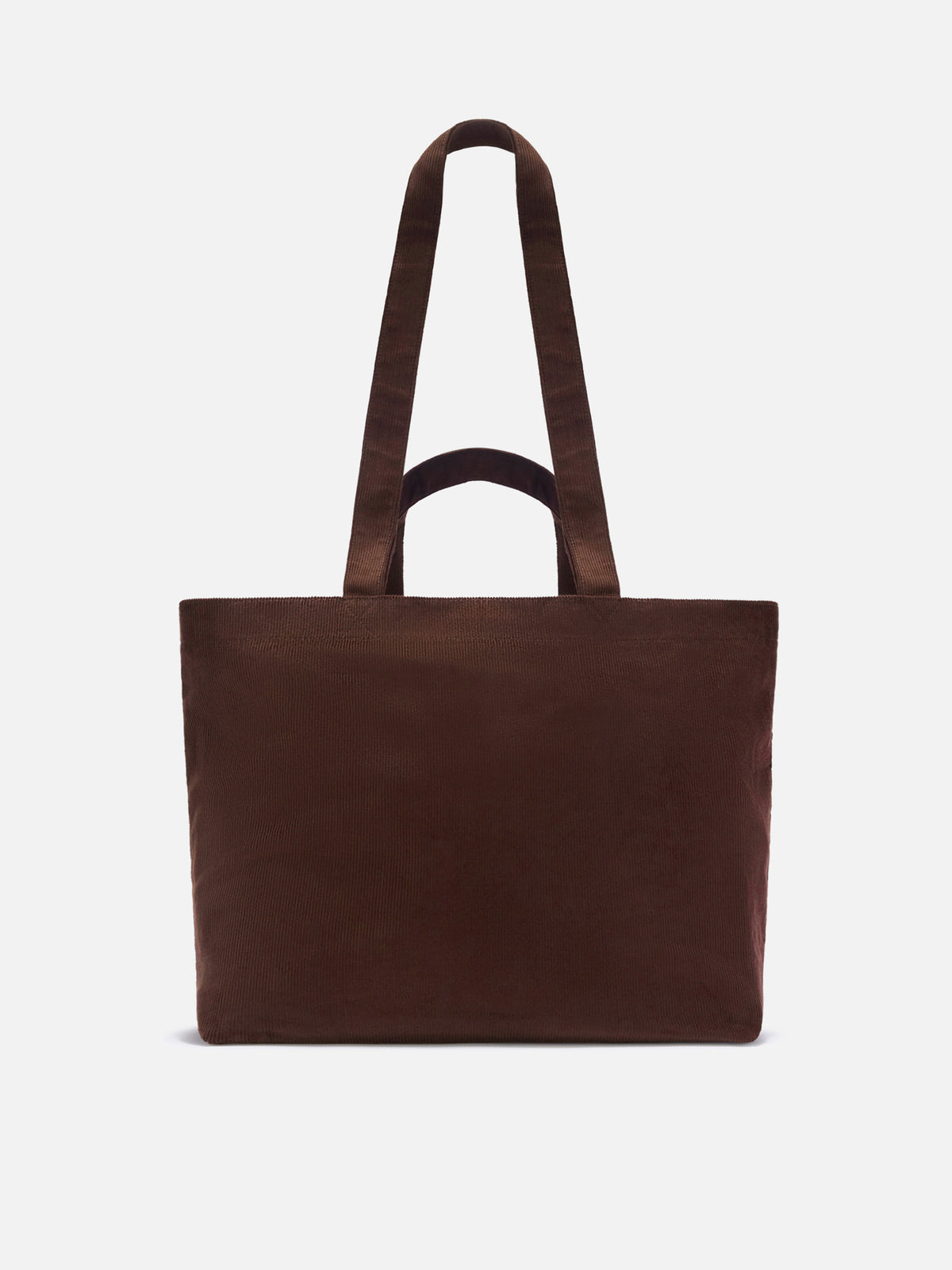 Bolso Brown Essential de pana tote con bordado del logo 