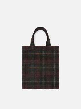 Mini Essential Tasche aus Wollmischung tote mit Tartanmuster 