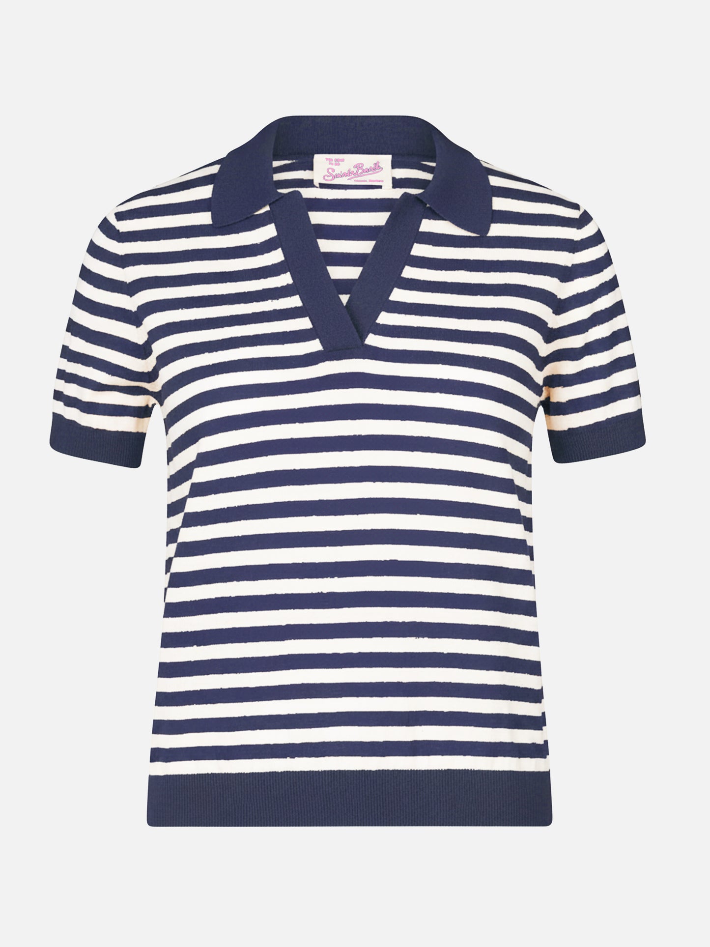 Polo in maglia a righe blu Evonne