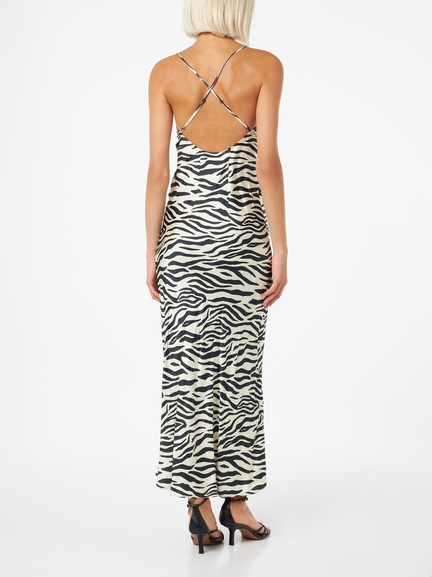 Woman satin zebra slip dress Eydis - MC2 Saint Barth